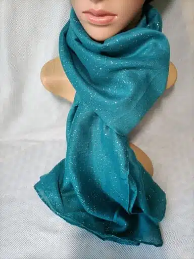 foulard mode couleur bleu canard pour femme