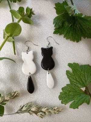 boucles d'oreilles chaton