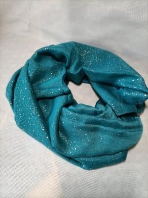 foulard mode couleur bleu canard pour femme