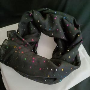 foulard noir bohème pour femme