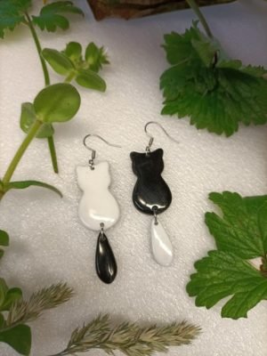 boucles d'oreilles chaton