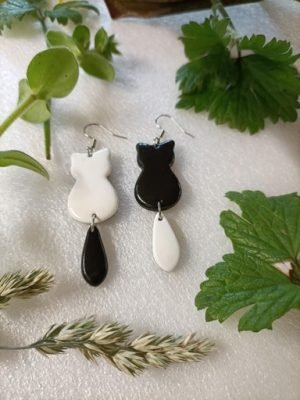 boucles d'oreilles chaton