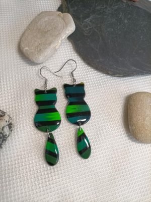 boucles d'oreilles chaton mignon