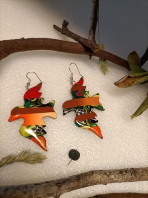 boucles d'oreilles oiseau originale
