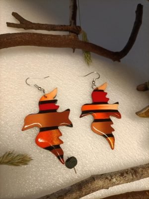 boucles d'oreilles oiseau originale tendance