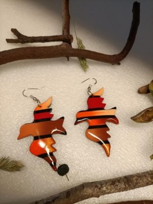 boucles d'oreilles oiseau originale tendance