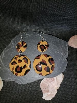 boucles d'oreilles ronde savane