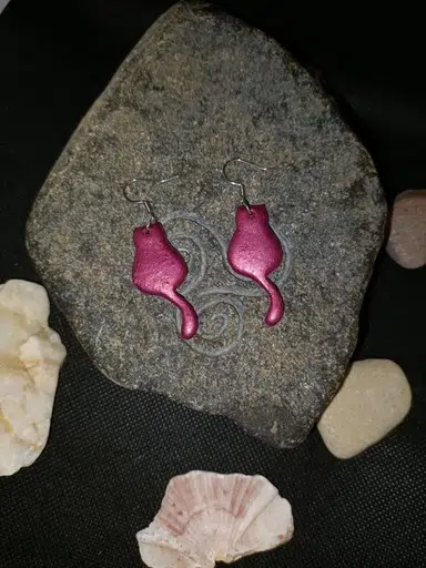 boucles d'oreilles chat chic