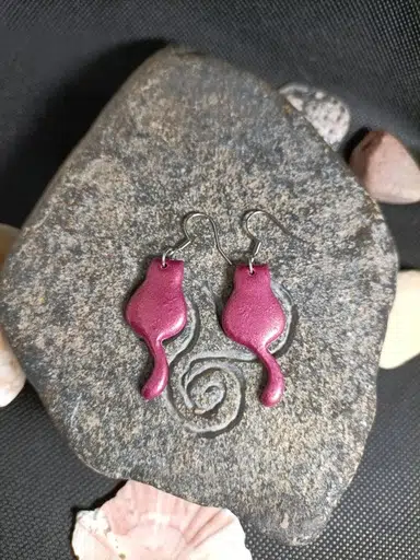 boucles d'oreilles chat chic