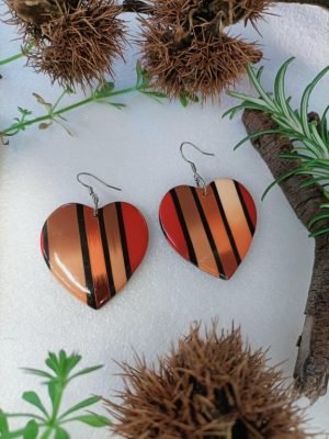 boucles d'oreilles forme de coeur style andalouse