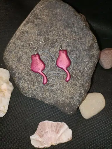 boucles d'oreilles chat chic