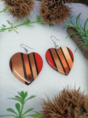 boucles d'oreilles forme de coeur style andalouse