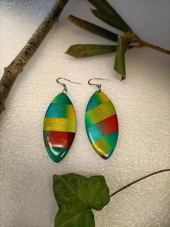 boucles d'oreilles couleur pastel style fashion