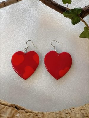 Saint Valentin boucles d'oreilles forme petit coeur amour