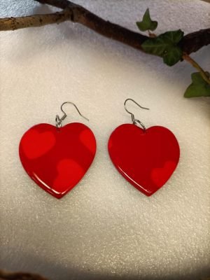 Saint Valentin boucles d'oreilles forme petit coeur amour
