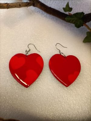 Saint Valentin boucles d'oreilles forme petit coeur amour