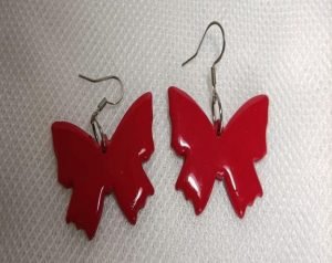 Boucles d'oreilles fantaisies artisanales papillon tendance chic