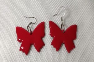 Boucles d'oreilles fantaisies artisanales papillon tendance chic