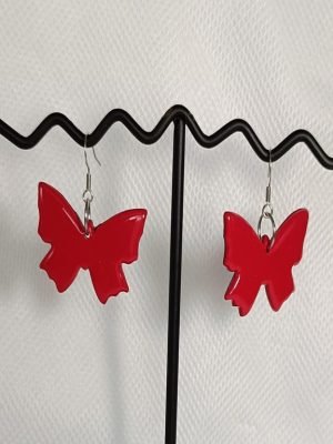 Boucles d'oreilles fantaisies artisanales papillon tendance chic