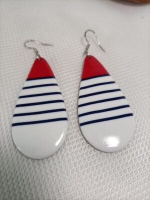Boucles d'oreilles goutte d'eau style marine