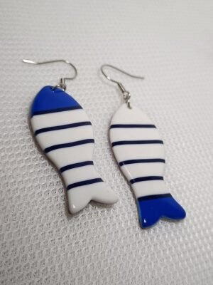 Boucles d'oreilles fantaisie en forme de poisson