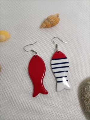 Boucles d'oreilles fantaisie poisson stylé