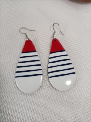 Boucles d'oreilles goutte d'eau style marine