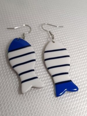 Boucles d'oreilles fantaisie en forme de poisson