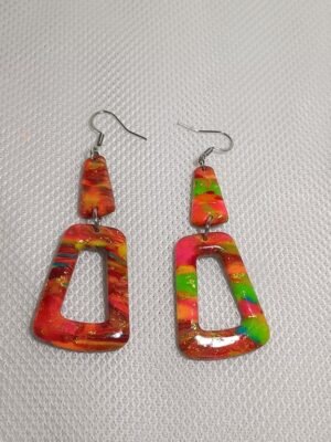 Boucles d'oreilles fluorescente de créateur