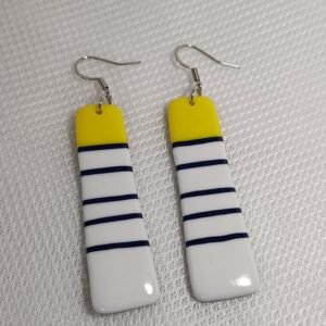 Boucles d’oreilles fantaisies artisanales d’inspiration marine