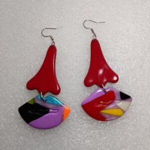 Boucles d’oreilles artisanales fantaisies de créatrice chic