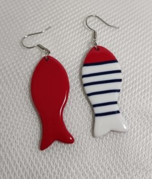 Boucles d'oreilles fantaisie poisson stylé
