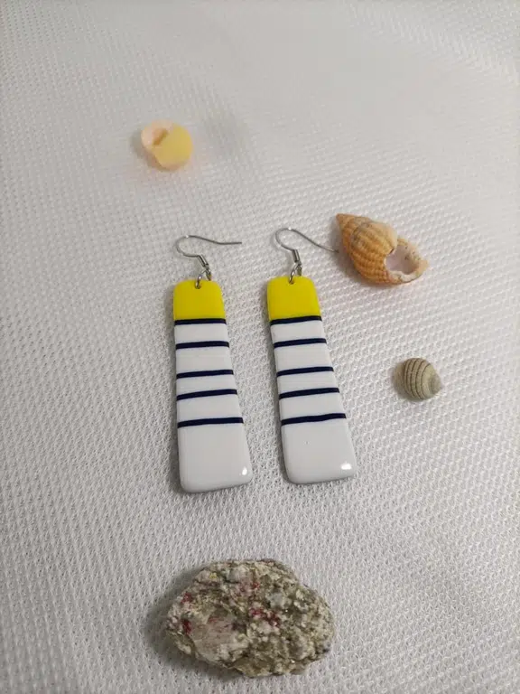 boucles d'oreilles forme originale d'inspiration marine