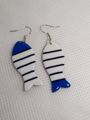 Boucles d'oreilles fantaisie en forme de poisson