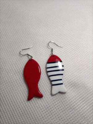 Boucles d'oreilles fantaisie poisson stylé