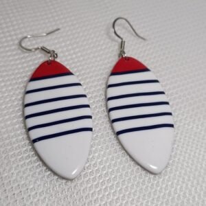 Boucles d’oreilles fantaisies artisanales style marine