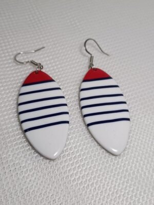 Boucles d'oreilles fantaisies artisanales style marine