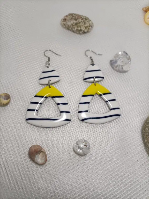 Boucles d'oreilles de créateur style marine