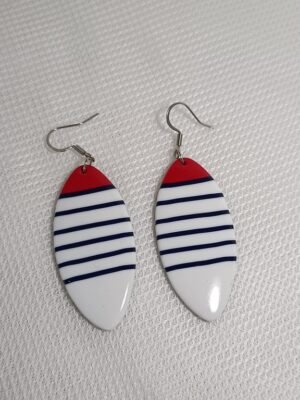 Boucles d'oreilles fantaisies artisanales style marine