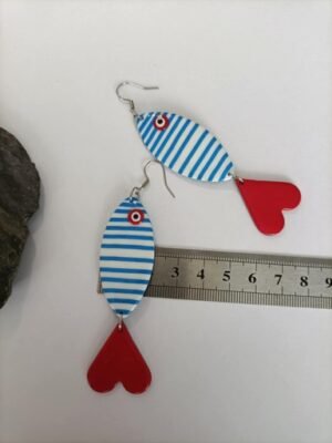 boucles d'oreilles forme originale inspiration marine fun