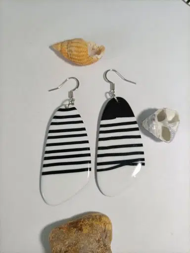 boucles d'oreilles forme originale inspiration marine