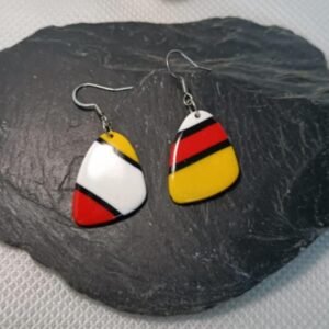 Boucles d’oreilles fantaisies artisanales forme originale inspiration peintre