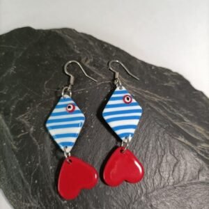 Boucles d'oreilles en forme de poisson rayé fun