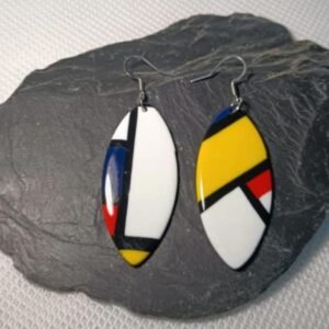 Boucles d’oreilles fantaisies artisanales inspiration peintre