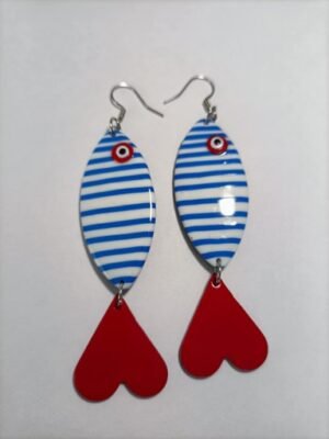 boucles d'oreilles forme originale inspiration marine fun