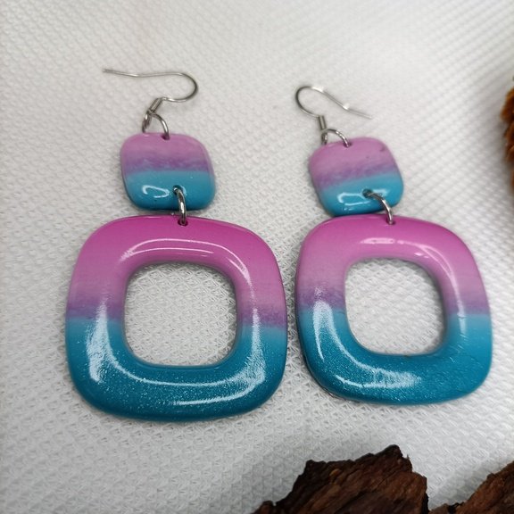 Boucles d'oreilles fantaisies artisanales pastel vibes
